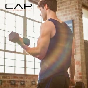 CAP Barbell Coated Dumbbell Weights with Padded Grip, 15-Pound