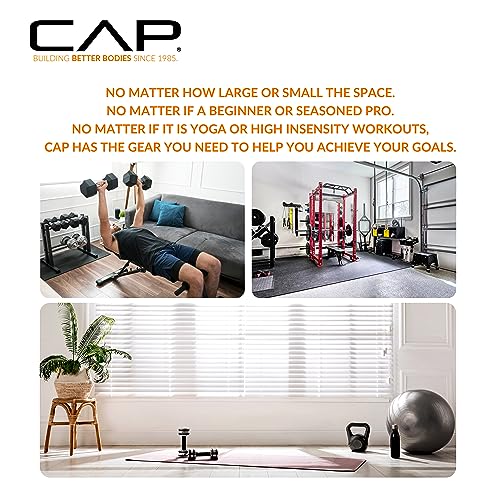 CAP Barbell Coated Dumbbell Weights with Padded Grip, 35-Pound