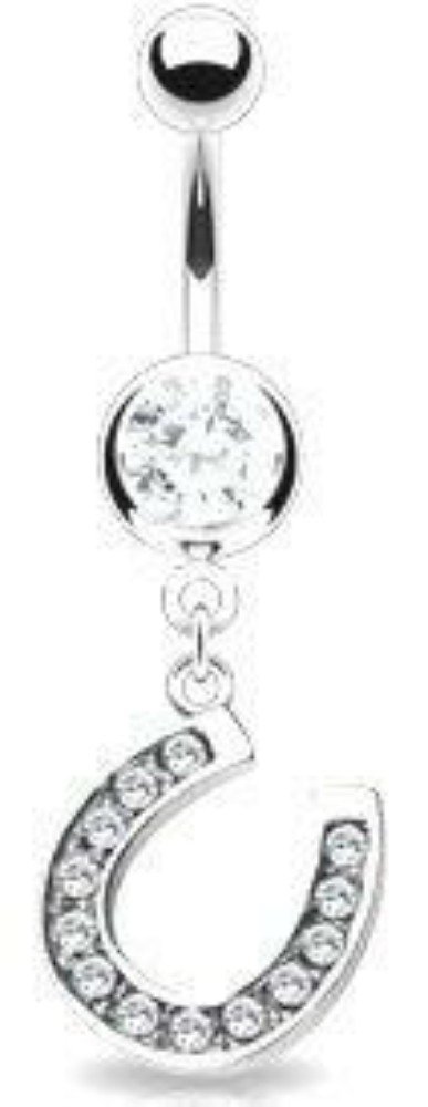 Body Accentz Belly Button Ring Navel Horseshoe Body Jewelry 14 Gauge Horse Shoe