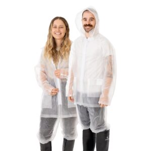 stansport 3-piece deluxe rainsuit - clear (972-c-l)