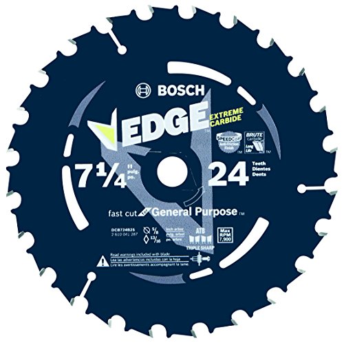 Bosch DCB724B25 7-1/4 In. 24 Tooth Edge Circular Saw Blades for Framing, 1-Piece