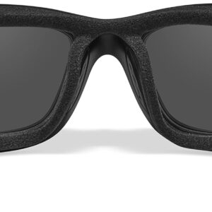 Wiley X WX Gravity Sunglasses, Safety Glasses for Men and Women, UV Eye Protection for Shooting, Fishing, Biking, and Extreme Sports, Matte Black Frames, Smoke Grey Tinted Lenses