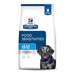 hill's prescription diet d/d food sensitivities potato & salmon formula dry dog food, veterinary diet, 8 lb. bag