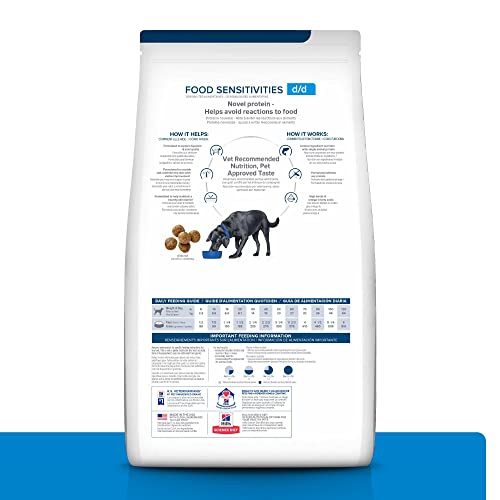 Hill's Prescription Diet d/d Food Sensitivities Potato & Salmon Formula Dry Dog Food, Veterinary Diet, 8 lb. Bag