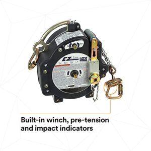 3M DBI-SALA EZ-Line 7605060 Retractable Horizontal Lifeline System, 60' Galvanized Cable, Built In Winch, Tension and Impact Indicators, Blue