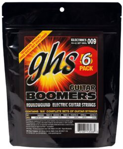 ghs boomers gbxl extra light electric guitar strings (9-42) 5-pack (standard)