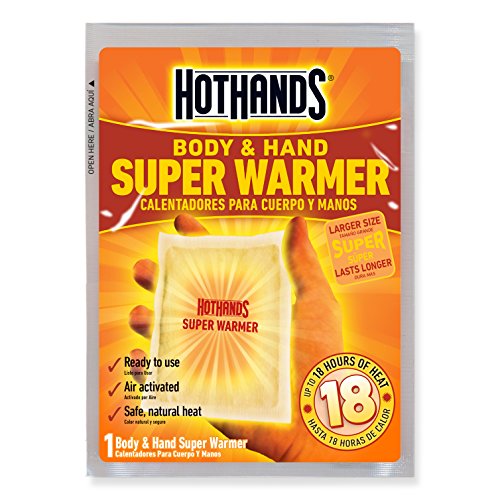 HotHands Body & Hand Super Warmers - Long Lasting Natural Odorless Air Activated Warmers - Up to 18 Hours of Heat - 3 Individual Warmers