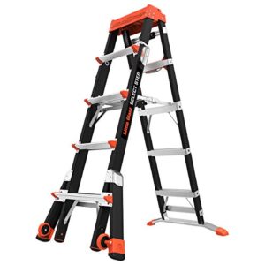 little giant ladders, select step, 5-8 foot, stepladder, fiberglass, type 1aa, 375 lbs weight rating, (15130-001)