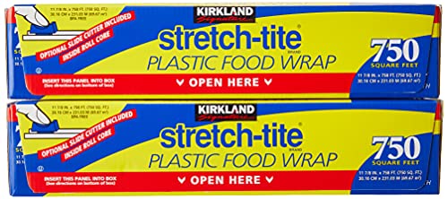 KIRKLAND SIGNATURE Stretch Tite Plastic Wrap Pack X 750' 1" (1500 Sq'),, None, 2.0 Count 2