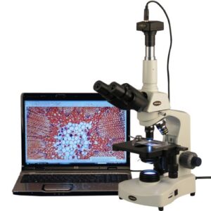 AmScope T340B-LED-5M 40X-2000X Siedentopf Trinocular Compound 3W LED Microscope + 5MP Digital Camera