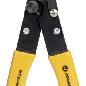 Jonard JIC-125 Fiber Optic Stripper with Yellow Plastic Dipped Handle, 5-3/16" Length