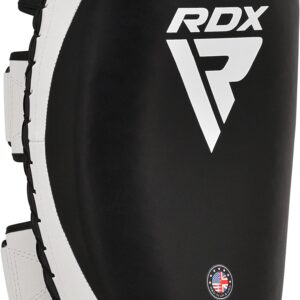 RDX Thai Pads for Kickboxing Muay Thai with Solid Handle Grip, Maya Hide Leather Curved Strike Shield for Boxing MMA Taekwondo Martial Arts, Training Combat Sports Knees Elbows Kicks Punches