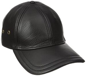 stetson men's oily timber baseball cap, black, one size