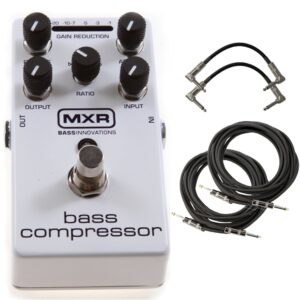 mxr m87 bass compressor pedal w/ 4 cables