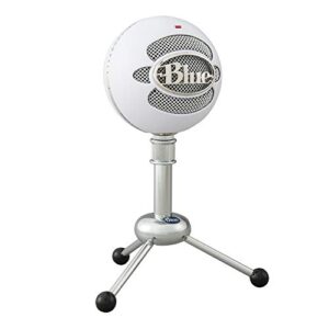 logitech for creators blue snowball ice usb microphone for gaming, streaming, podcasting, twitch, youtube, discord, recording for pc and mac, plug & play-black