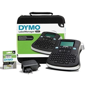 dymo imprimante d'étiquettes sans fil labelmanager 210d avec valise de transport (noir/gris)