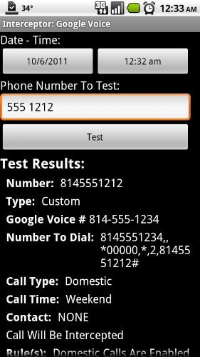 Call Interceptor: Google Voice