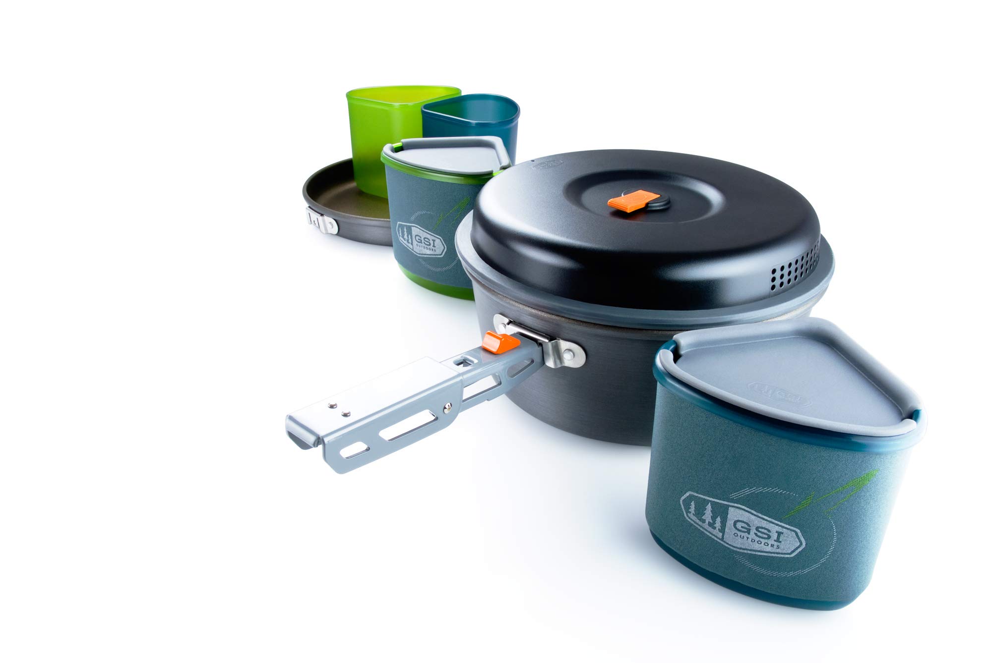 GSI Outdoors, Pinnacle Backpacker, Nesting Cook Set, Superior Backcountry Cookware Since 1985