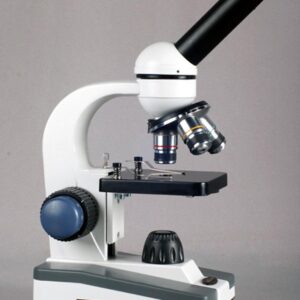 AmScope M150-MS Compound Monocular Microscope, WF10x Eyepiece, 40x-400x Magnification, LED Illumination, Brightfield, Single-Lens Condenser, Coarse and Fine Focus, Mechanical Stage, 110V