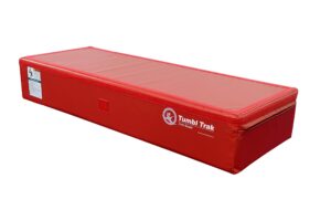 tumbl trak spotting booster block gymnastics mat, red, 48 in x 18 in x 8"