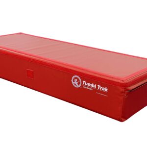 Tumbl Trak Spotting Booster Block Gymnastics Mat, Red, 48 in x 18 in x 8"