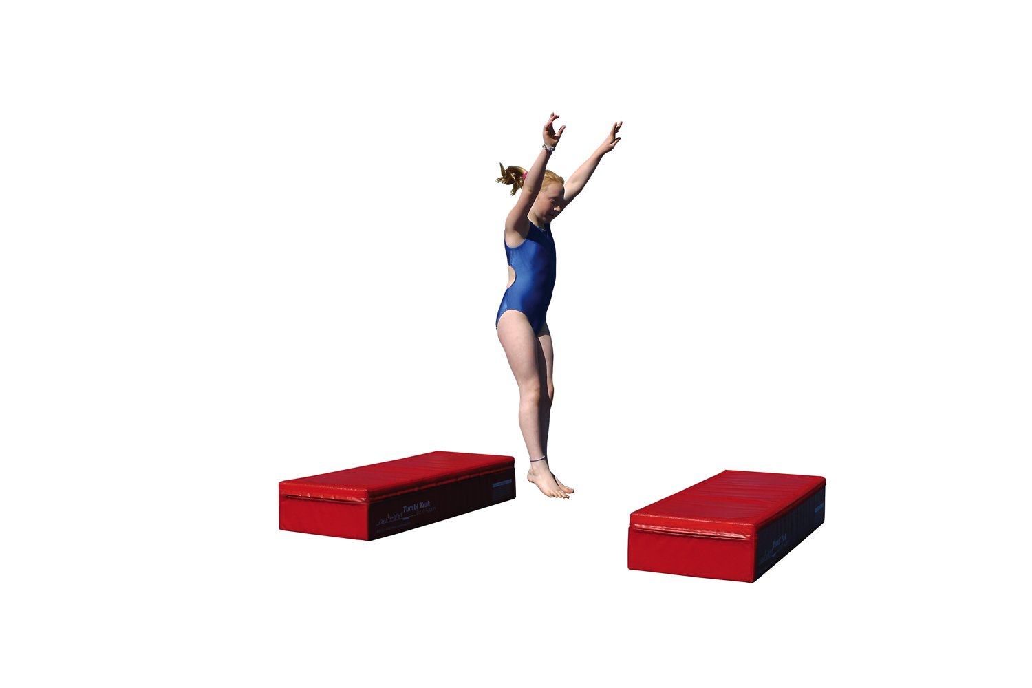 Tumbl Trak Spotting Booster Block Gymnastics Mat, Red, 48 in x 18 in x 8"