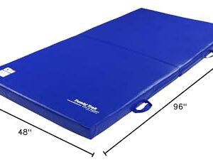 Tumbl Trak Folding Practice Mat, 4ft x 8ft x 4in, Royal Blue