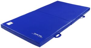 tumbl trak folding practice mat, 4ft x 8ft x 4in, royal blue