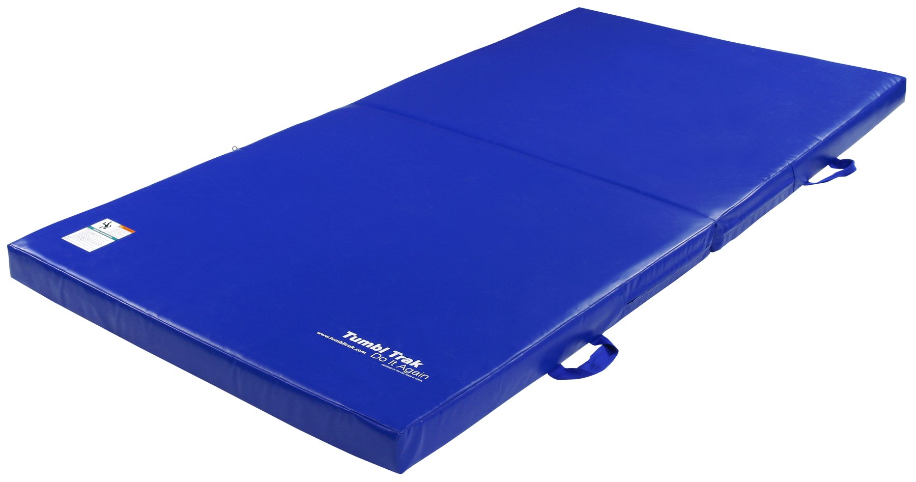 Tumbl Trak Folding Practice Mat, 4ft x 8ft x 4in, Royal Blue