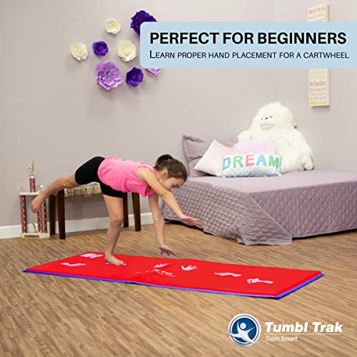 Tumbl Trak Cartwheel Beam Mat, Red and Royal Blue, 2ft x 6ft