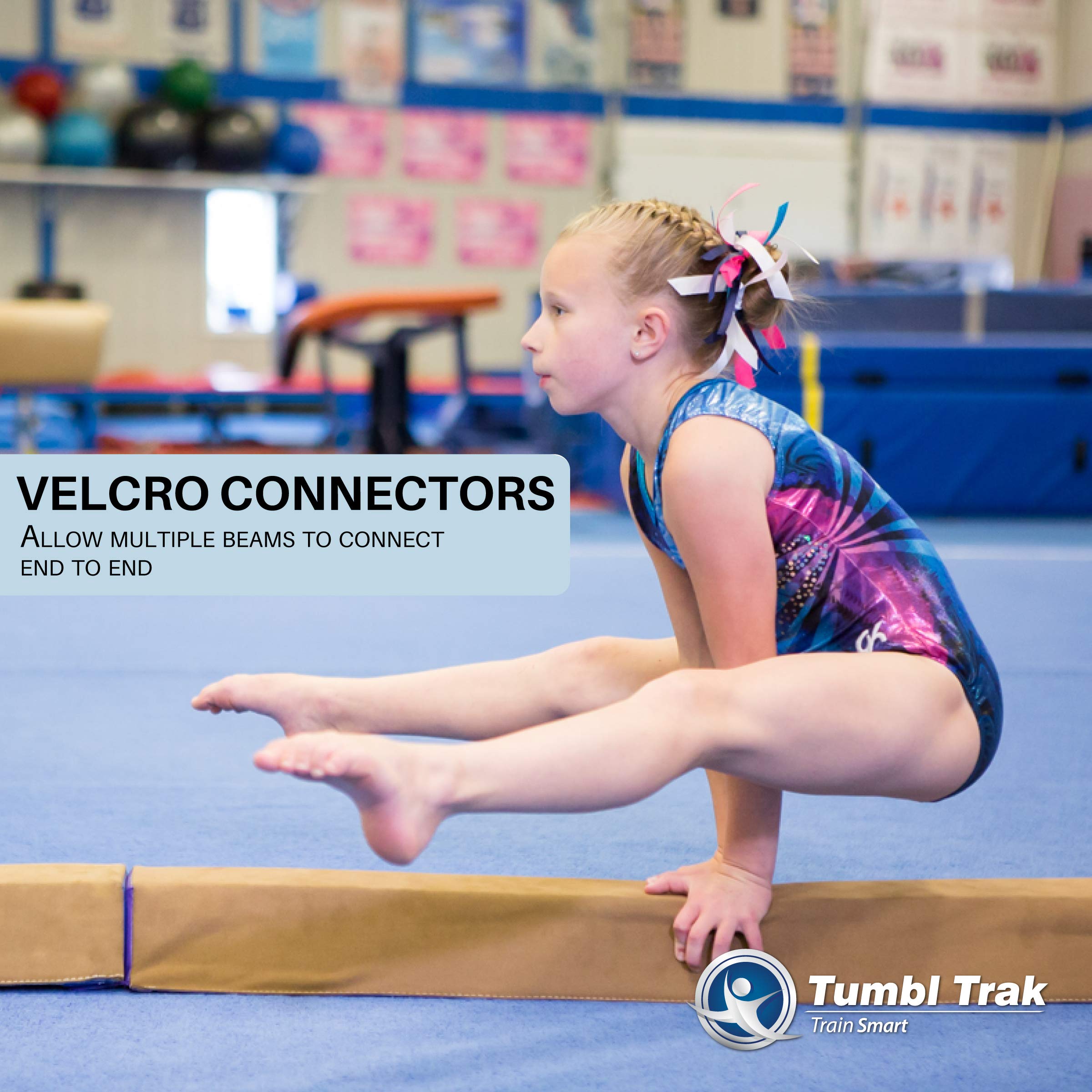 Tumbl Trak 4ft Sectional Gymnastics Training Floor Balance Beam, colors may vary