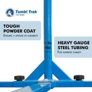 Tumbl Trak Jr. Bar PRO Adjustable Height Horizontal Gymnastics Kip Bar for The Gym for Home, Blue