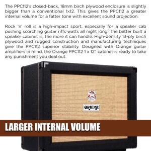 Orange 1x12 Cabinet Celestion V30 16 Ohm Black