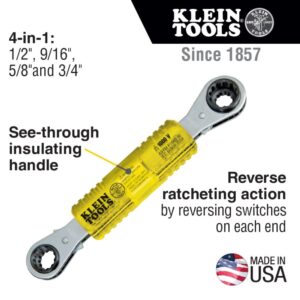 Klein Tools KT223X4-INS Lineman's Insulating 4-in-1 Box Wrench