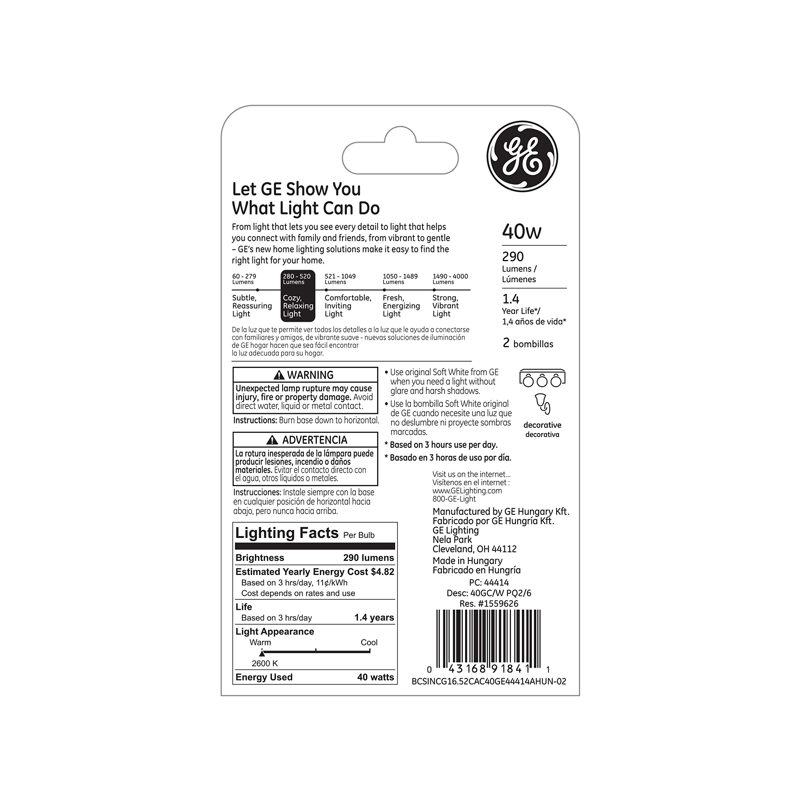 GE 44414, 2 Count (Pack of 1)