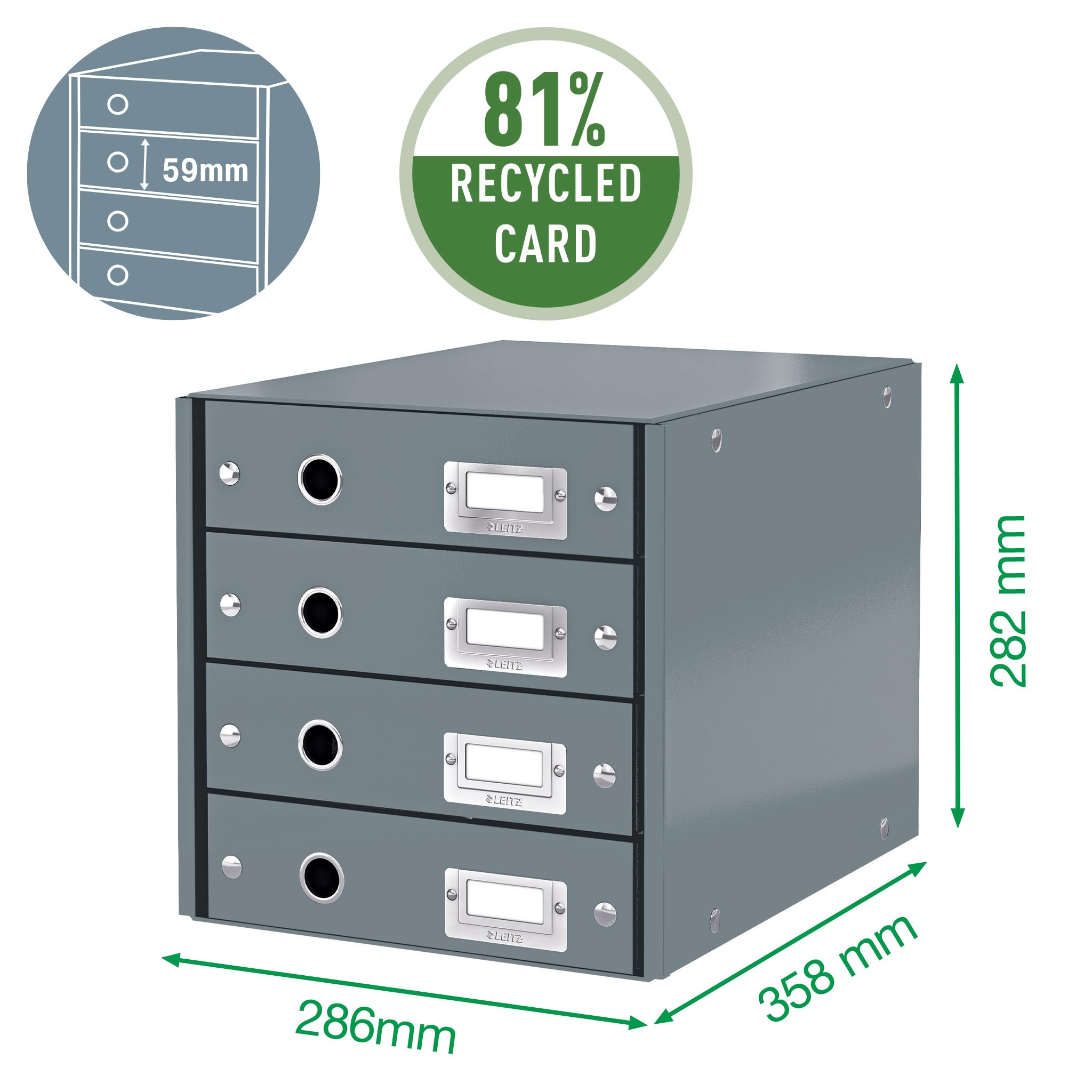 Leitz Click & Store 4 Draw Unit (White) - ref 60490001