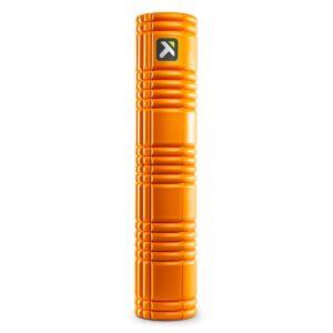 triggerpoint performance therapy grid patented multi-density foam massage roller exercise deep tissue muscle recovery - relieves muscle pain & tightness, improves mobility & circulation (26"), orange