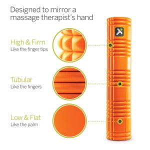 TRIGGERPOINT PERFORMANCE THERAPY GRID Patented Multi-Density Foam Massage Roller Exercise Deep Tissue Muscle Recovery - Relieves Muscle Pain & Tightness, Improves Mobility & Circulation (26"), Orange