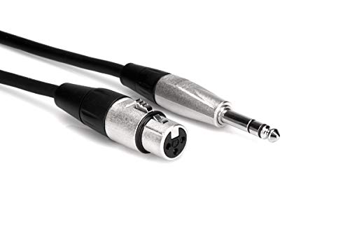 Hosa HXS-003 REAN XLR3F to 1/4" TRS Pro Balanced Interconnect Cable, 3 Feet