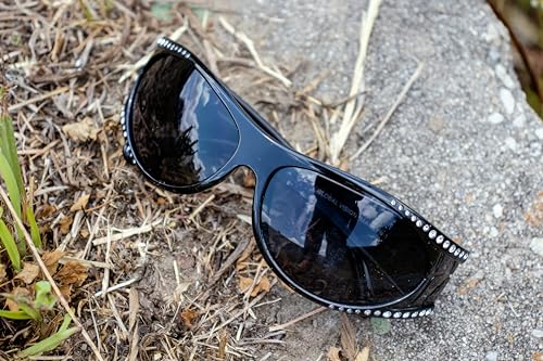 Global Vision Marilyn-1 Women's Motorcycle Sunglasses W/ 50 Crystal Bling Rhinestones Eyewear