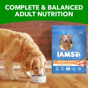 iams adult healthy weight control dry dog food with real chicken, 29.1 lb. bag