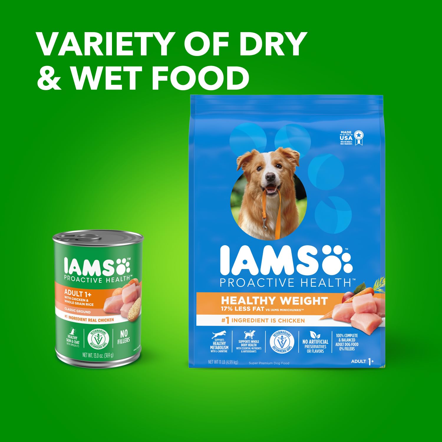 IAMS Adult Healthy Weight Control Dry Dog Food with Real Chicken, 29.1 lb. Bag