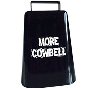 MORE COWBELL 5" high Cow Bell for Cheering at Sporting Events: Hockey, Football, Soccer, Baseball, Cyclocross, Cycling