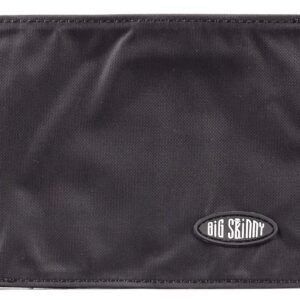 Big Skinny Men's Super Skinny Bi-Fold Slim Wallet, Holds Up to 30 Cards, Black