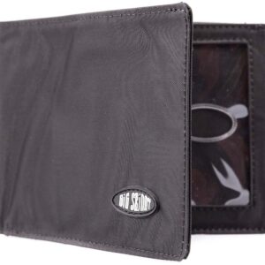 Big Skinny Men's Super Skinny Bi-Fold Slim Wallet, Holds Up to 30 Cards, Black