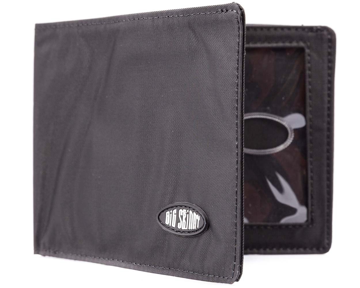 Big Skinny Men's Super Skinny Bi-Fold Slim Wallet, Holds Up to 30 Cards, Black