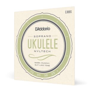 d'addario ej88s nyltech ukulele strings, soprano