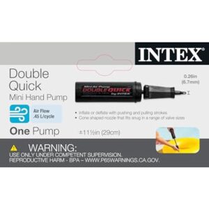 Intex Double Quick Mini Hand Pump, 11 1/2 in (29cm)