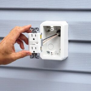 Arlington FS8171 Weatherproof Flanged Outlet Switch Box for Dutch Lap Siding, White, 1-Pack