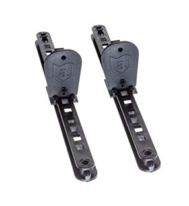 attwood 11940-2 universal adjustable kayak foot pegs/foot brace with trigger lock, black finish, set of 2, 15 inches